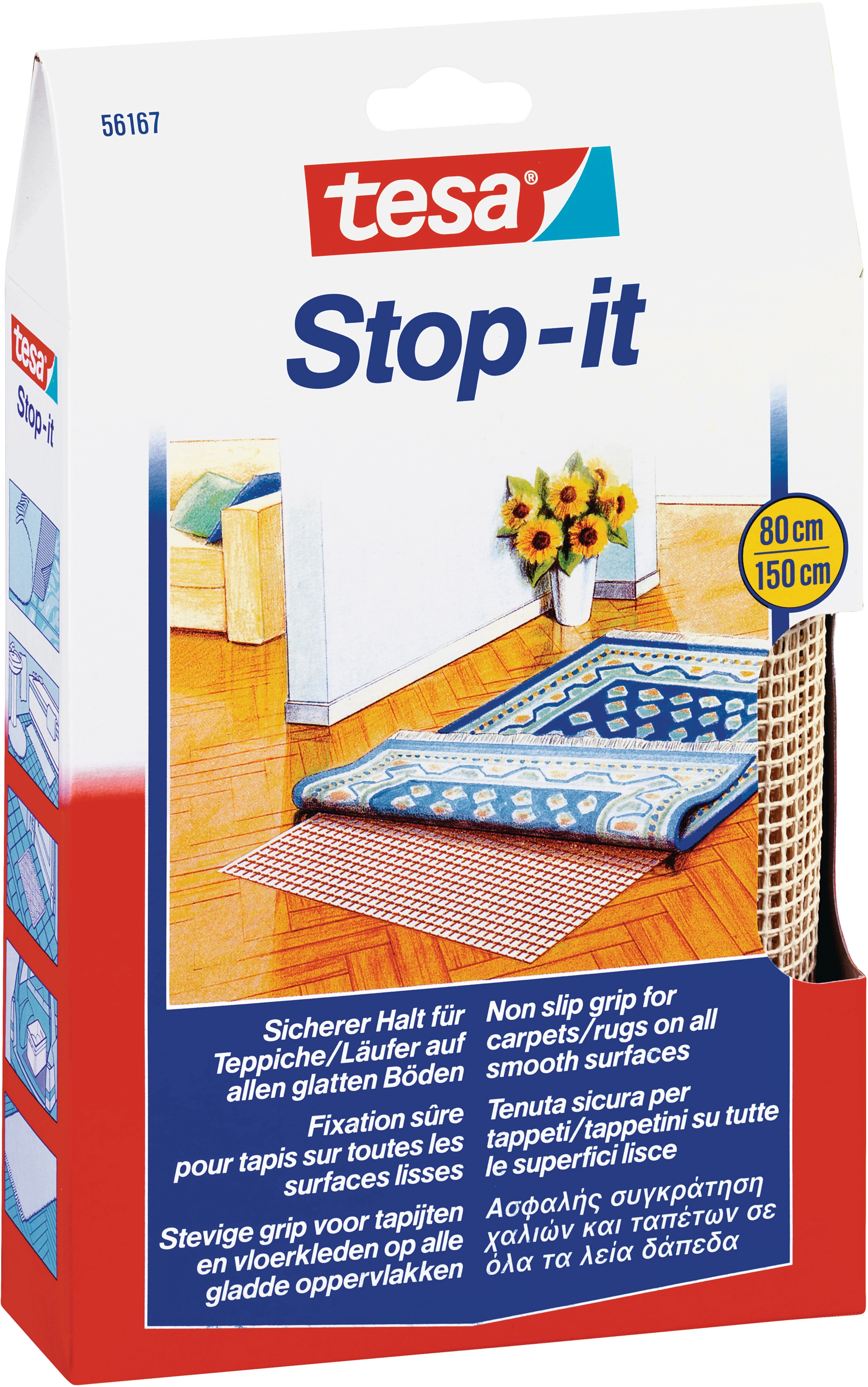 andiamo Teppich Stop Antirutschmatte für Teppich - rutschfeste Unterlage,  um ein Verrutschen des Teppichs zu verhindern - Teppich Antirutschunterlage  160 x 230 cm : : Küche, Haushalt & Wohnen
